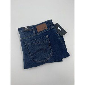 Mavi Jeans Mens 40 x 32 Matt Relaxed Fit Straight Leg Dark Wash Blue Stretch NWT